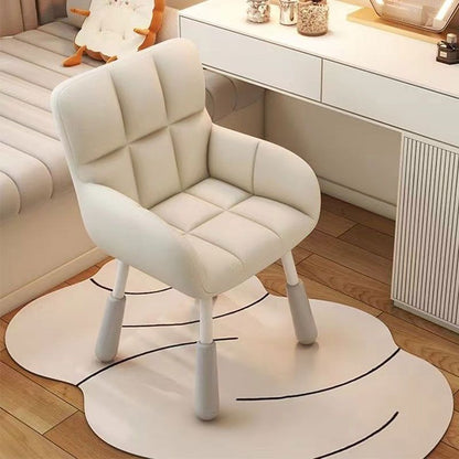 Contemporary Scandinavian Velvet PU Leather Steel Trapezoidal Square Desk Chair With Backrest For Home Office