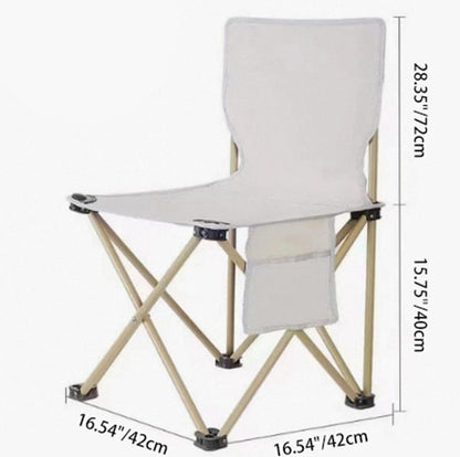 Contemporary Scandinavian Oxford Fabric Steel X-Shaped Folding Outdoor Chair With Backrest For Camping & Beach
