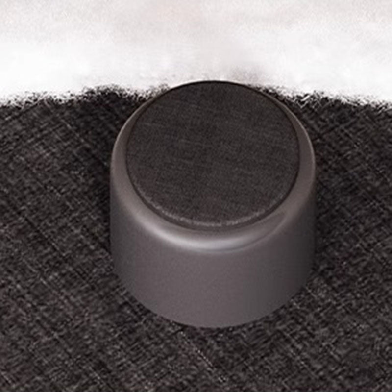 Modern Minimalist Sherpa Fabric Solid Wood Curved Round Low Stool With Backrest For Living Room