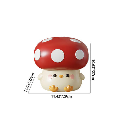 Modern Art Deco Resin Mushroom-Shaped Shoe Bench For Living Room