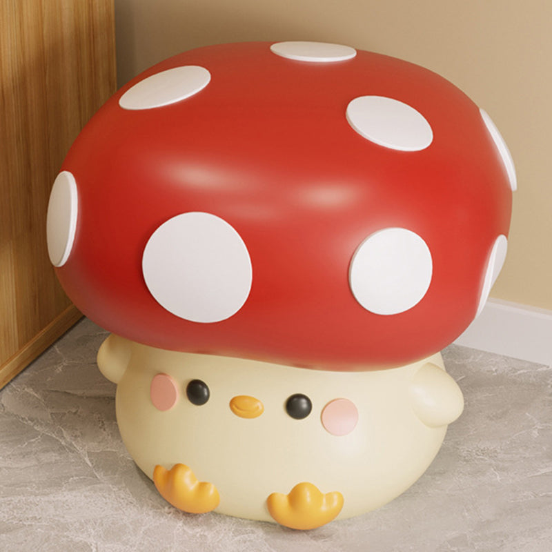 Modern Art Deco Resin Mushroom-Shaped Shoe Bench For Living Room