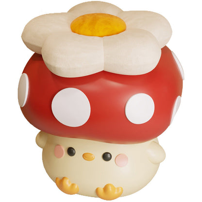 Modern Art Deco Resin Mushroom-Shaped Shoe Bench For Living Room