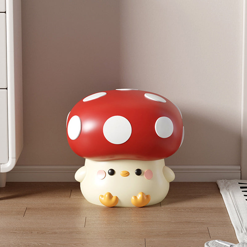 Modern Art Deco Resin Mushroom-Shaped Shoe Bench For Living Room