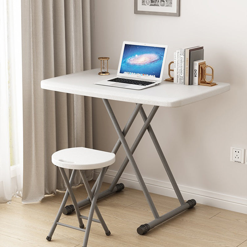 Modern Minimalist PP Iron Round X-Shaped Folding Chair For Living Room