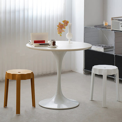 Modern Minimalist PP Petal-Shaped Stackable Low Stool For Living Room