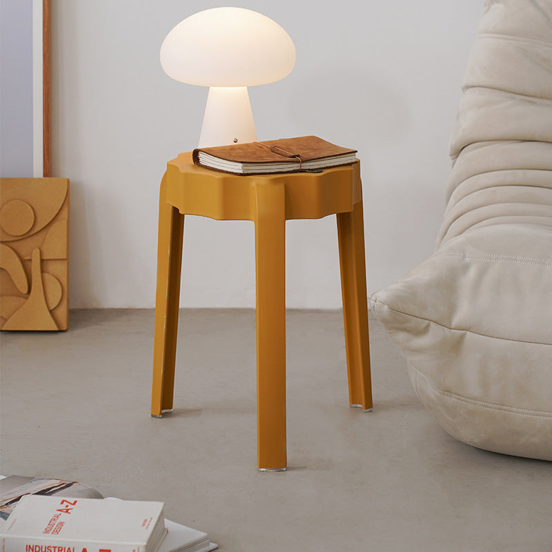 Modern Minimalist PP Petal-Shaped Stackable Low Stool For Living Room