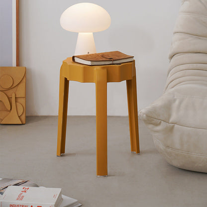 Modern Minimalist PP Petal-Shaped Stackable Low Stool For Living Room