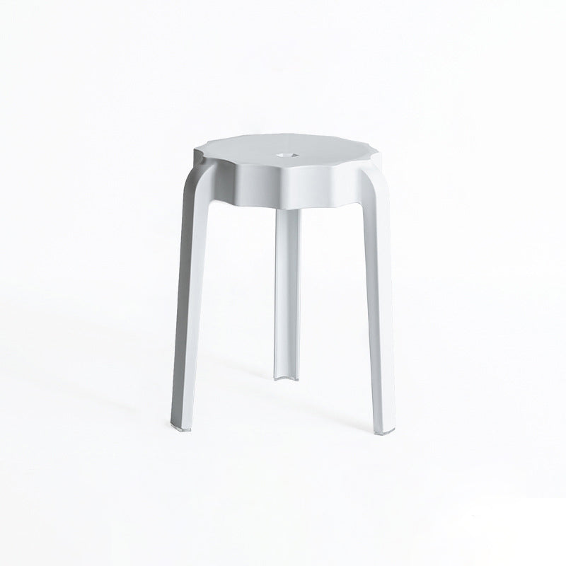 Modern Minimalist PP Petal-Shaped Stackable Low Stool For Living Room