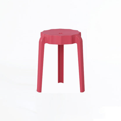 Modern Minimalist PP Petal-Shaped Stackable Low Stool For Living Room
