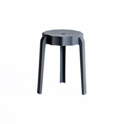 Modern Minimalist PP Petal-Shaped Stackable Low Stool For Living Room