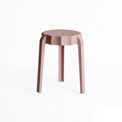 Modern Minimalist PP Petal-Shaped Stackable Low Stool For Living Room