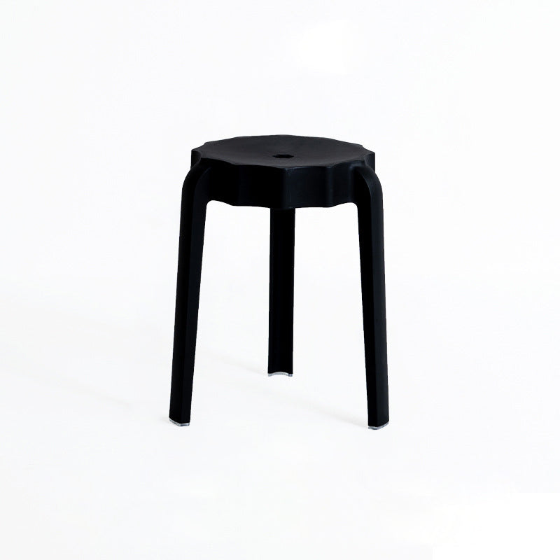 Modern Minimalist PP Petal-Shaped Stackable Low Stool For Living Room