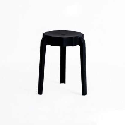 Modern Minimalist PP Petal-Shaped Stackable Low Stool For Living Room