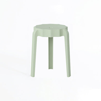 Modern Minimalist PP Petal-Shaped Stackable Low Stool For Living Room