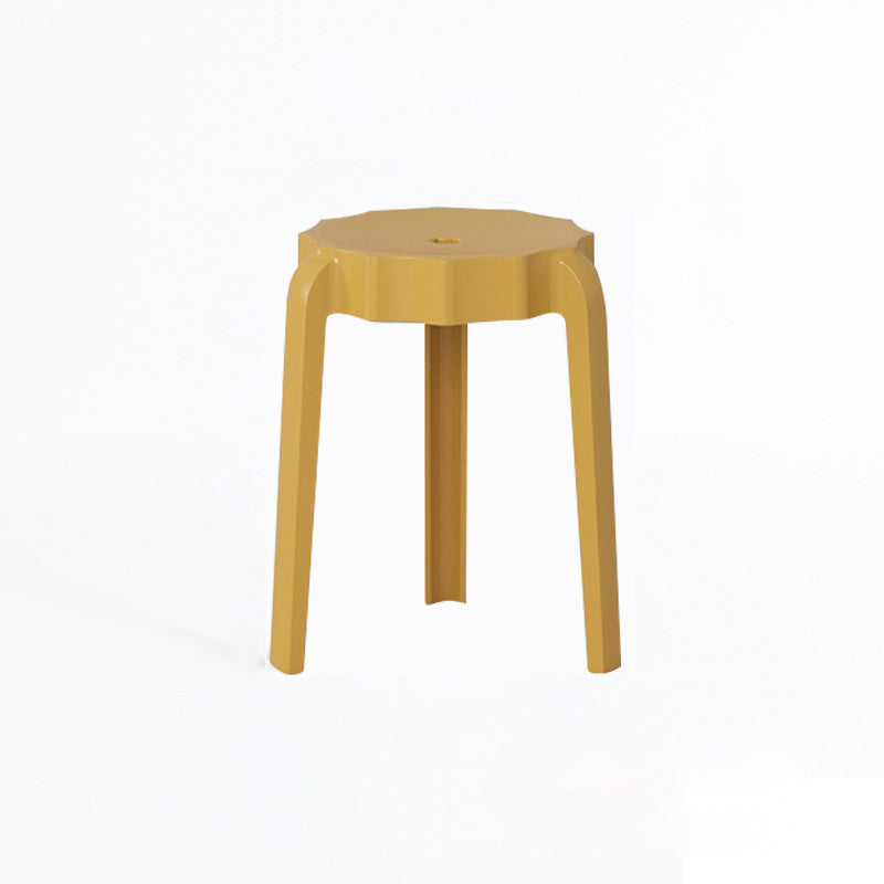 Modern Minimalist PP Petal-Shaped Stackable Low Stool For Living Room