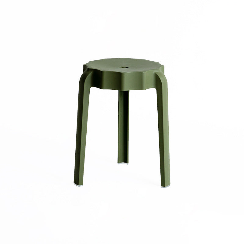 Modern Minimalist PP Petal-Shaped Stackable Low Stool For Living Room