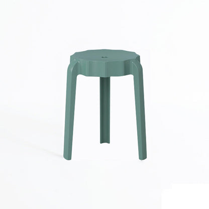 Modern Minimalist PP Petal-Shaped Stackable Low Stool For Living Room