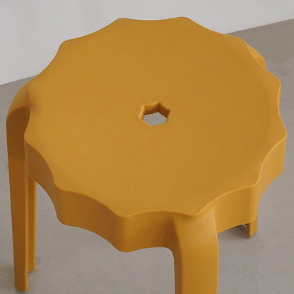 Modern Minimalist PP Petal-Shaped Stackable Low Stool For Living Room