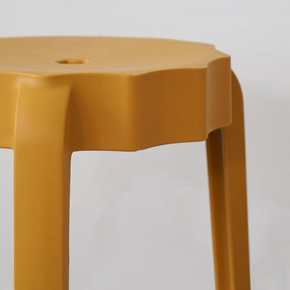 Modern Minimalist PP Petal-Shaped Stackable Low Stool For Living Room