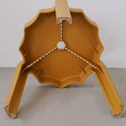 Modern Minimalist PP Petal-Shaped Stackable Low Stool For Living Room