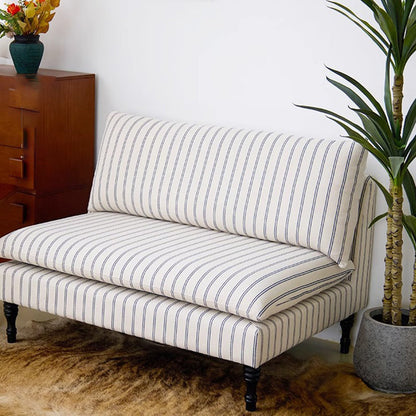 Traditional French Solid Wood Fabric Rectangular Cylindrical Accent Chair With Backrest For Living Room