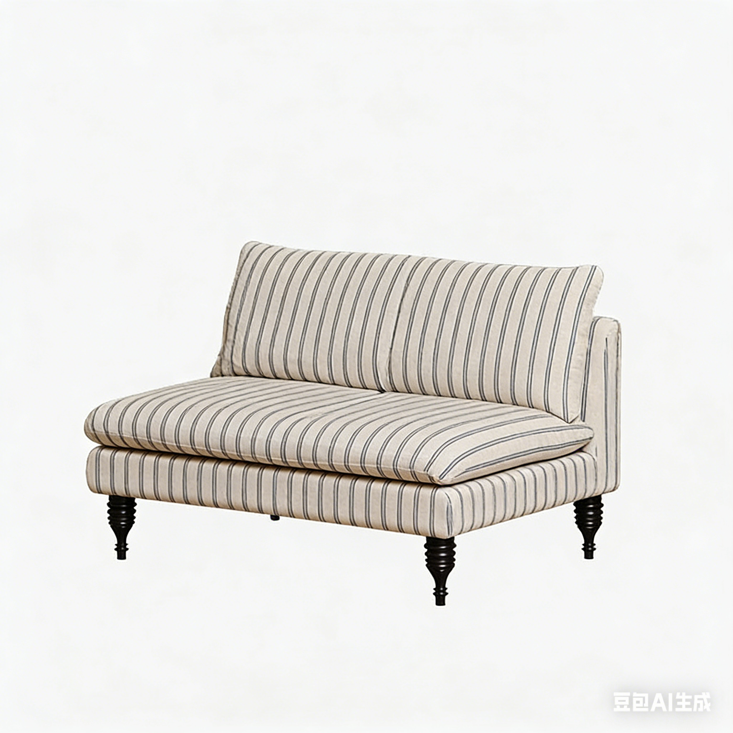 Traditional French Solid Wood Fabric Rectangular Cylindrical Accent Chair With Backrest For Living Room