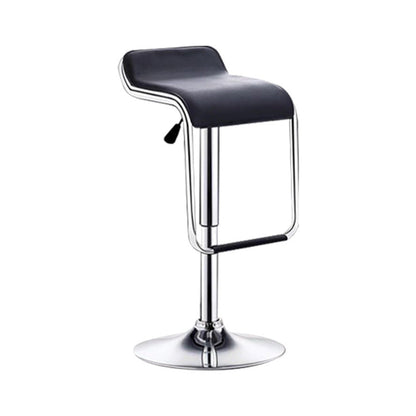 Contemporary Nordic MDF Iron Adjustable Curved Square Bar Stool For Living Room