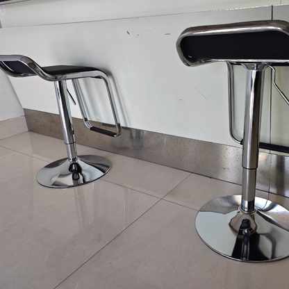 Contemporary Nordic MDF Iron Adjustable Curved Square Bar Stool For Living Room