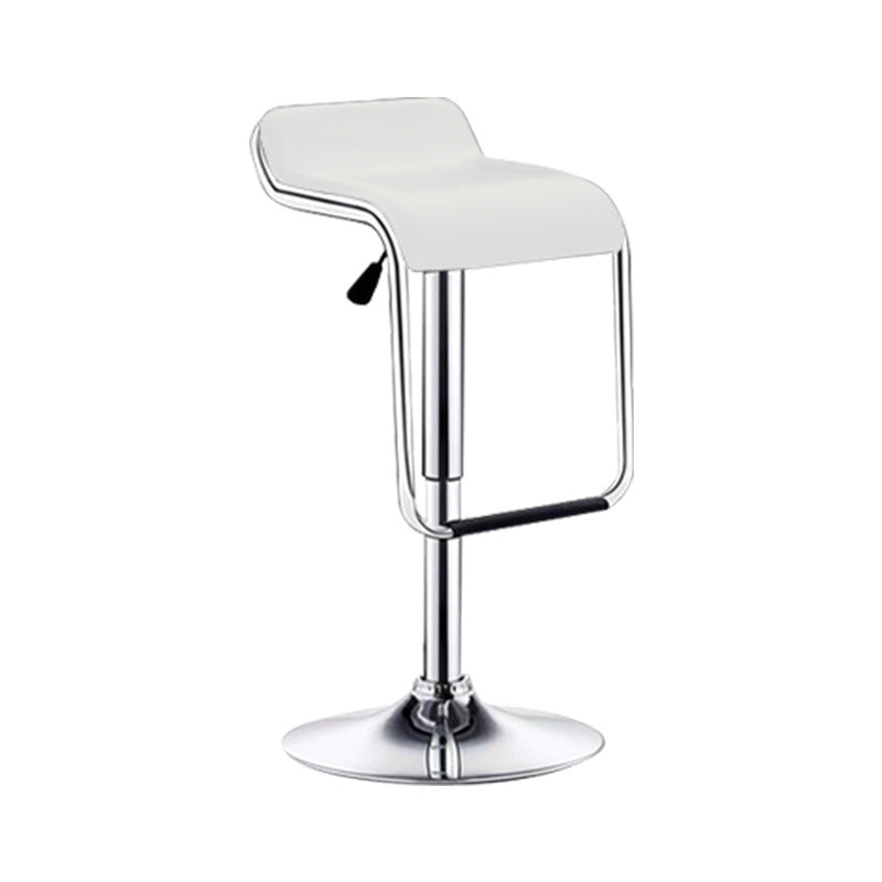 Contemporary Nordic MDF Iron Adjustable Curved Square Bar Stool For Living Room