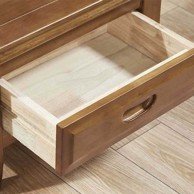 Traditional Chinese Solid Wood Grid Square Low Stool With Backrest For Living Room