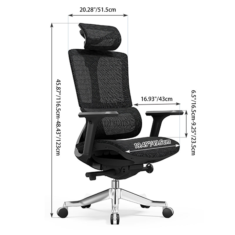 Modern Minimalist Ergonomic High Back Mesh Executive Desk Chair - Multi-Function Tilt 3D Armrests Office Chair For Home Office