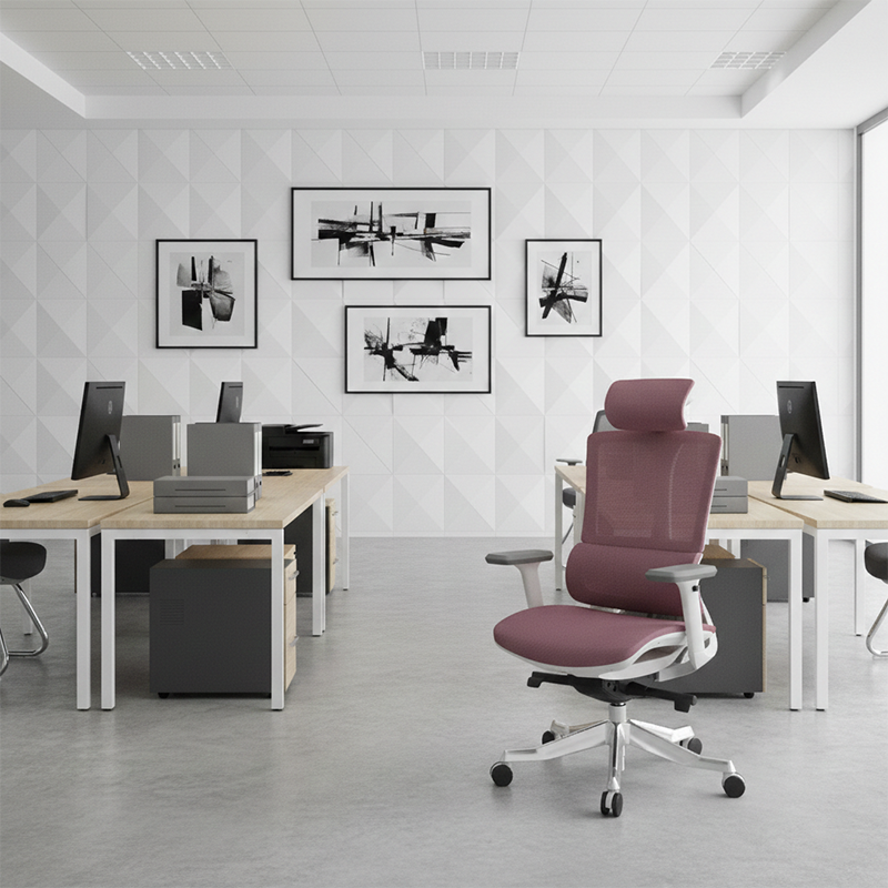 Modern Minimalist Breathable Mesh Ergonomic Desk Chair - Adjustable Lumbar Support Headrest Office Chair For Home Office