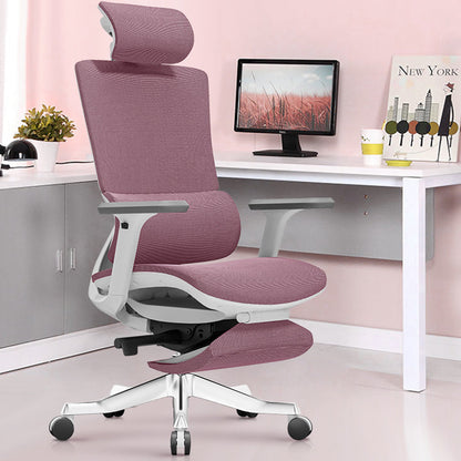 Modern Minimalist Breathable Mesh Ergonomic Desk Chair - Adjustable Lumbar Support Headrest Office Chair For Home Office