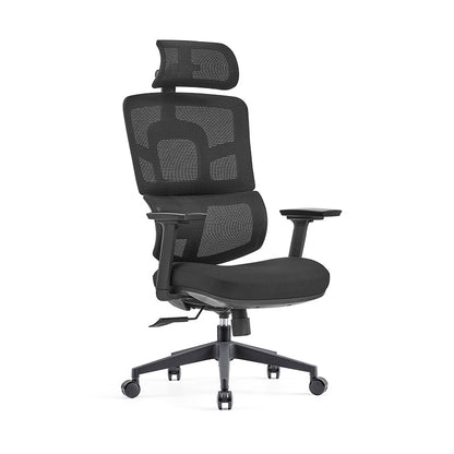 Modern Minimalist Durable High Back Desk Chair - Adjustable Headrest & Lumbar Support Office Chair For Home Office