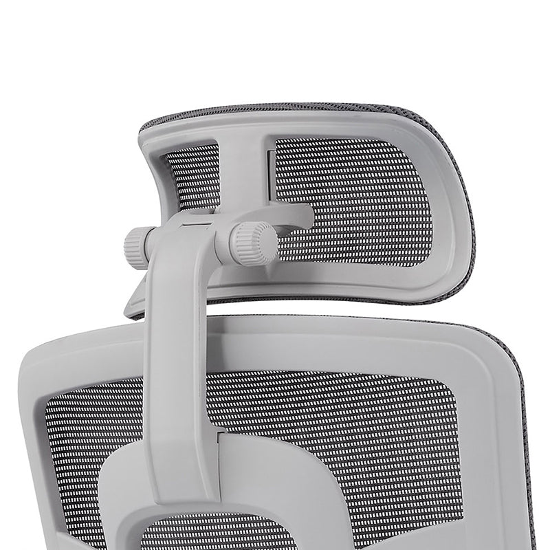 Modern Grey High Back Ergonomic Mesh Executive Office Chair - 3D Armrests Adjustable Headrest Desk Chair For Home Office