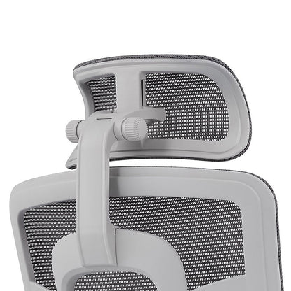 Modern Grey High Back Ergonomic Mesh Executive Office Chair - 3D Armrests Adjustable Headrest Desk Chair For Home Office