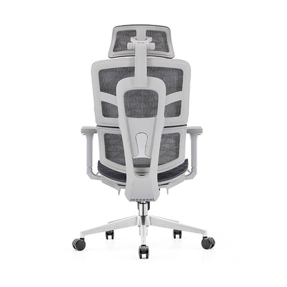 Modern Ergonomic High Back Mesh Grey Executive Office Chair - Adjustable 3D Armrests Lumbar Support Swivel Desk Chair For Home Office