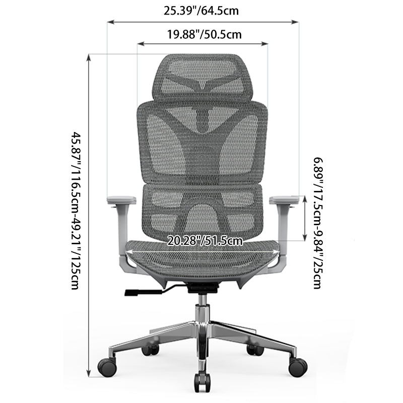 Modern Breathable Ergonomic High Back Durable Mesh Desk Chair - Adjustable Lumbar Support 3D Armrests Office Chair For Home Office