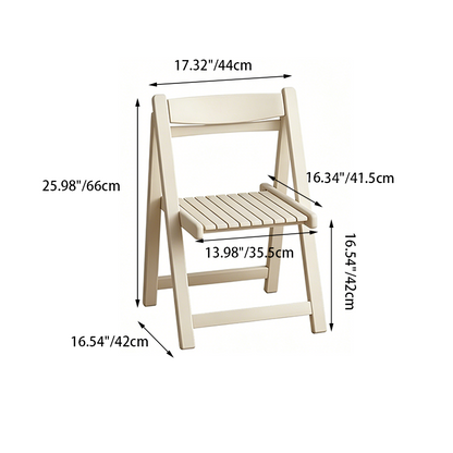 Modern Minimalist Multi-layer Composite Panel Foldable Square Dining Chair With Backrest For Dining Room