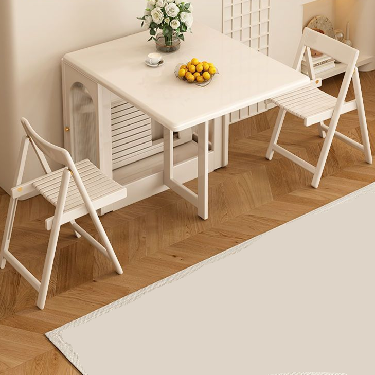 Modern Minimalist Multi-layer Composite Panel Foldable Square Dining Chair With Backrest For Dining Room