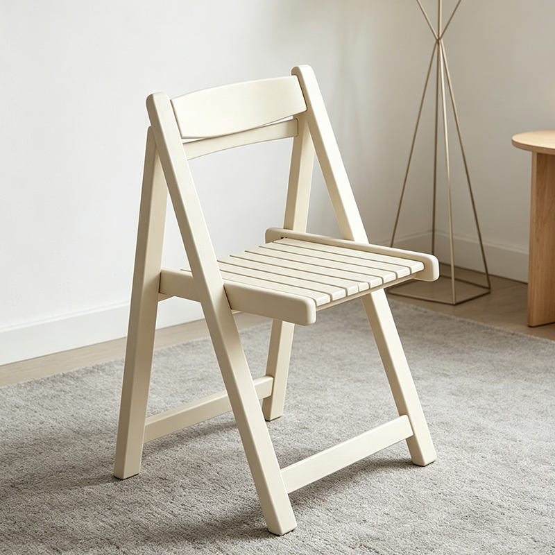 Modern Minimalist Multi-layer Composite Panel Foldable Square Dining Chair With Backrest For Dining Room