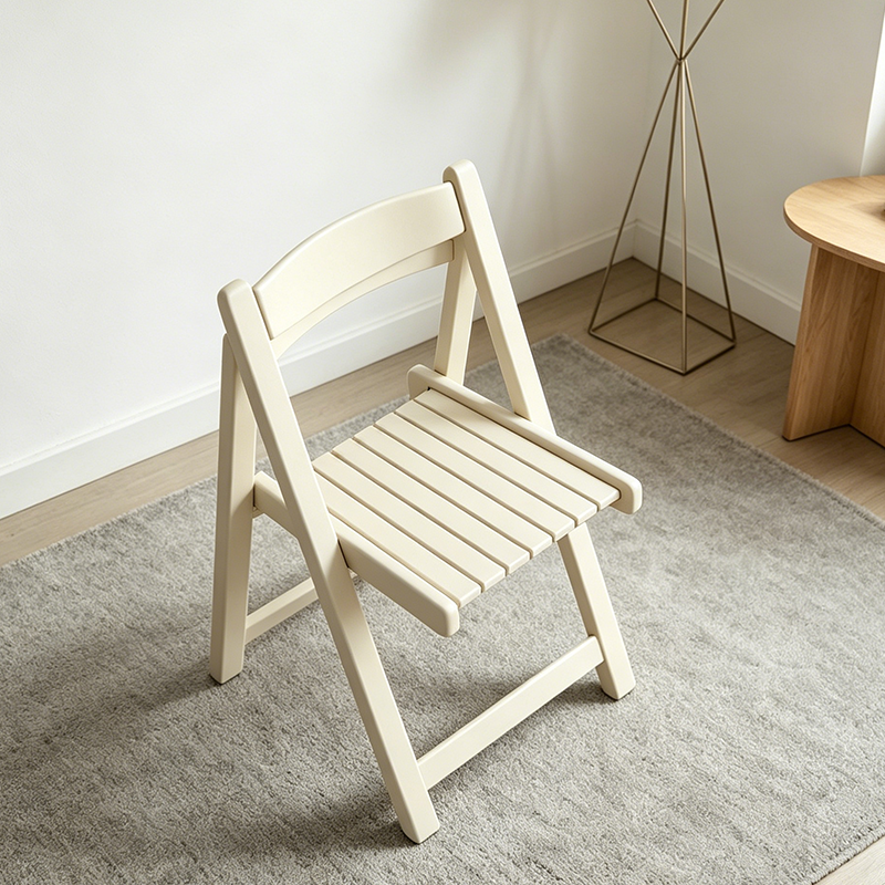 Modern Minimalist Multi-layer Composite Panel Foldable Square Dining Chair With Backrest For Dining Room