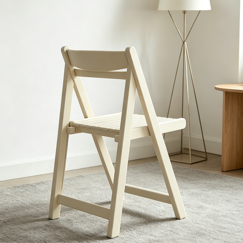 Modern Minimalist Multi-layer Composite Panel Foldable Square Dining Chair With Backrest For Dining Room