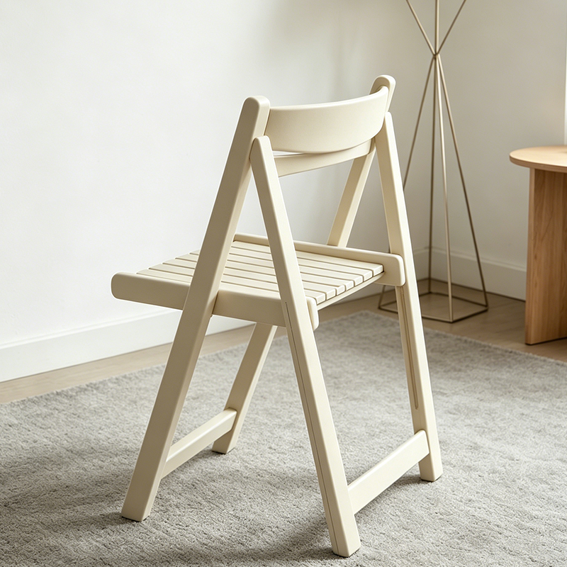 Modern Minimalist Multi-layer Composite Panel Foldable Square Dining Chair With Backrest For Dining Room