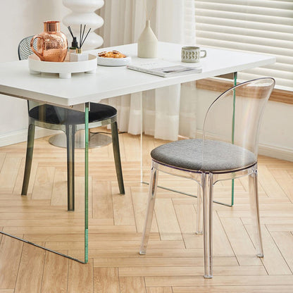 Contemporary Scandinavian Curved Velvet PC Vanity Stool For Bedroom