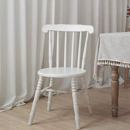 Modern Mid-Century Round Chinese Toon Wood Dining Chair Spindle Back Footrest For Dining Room