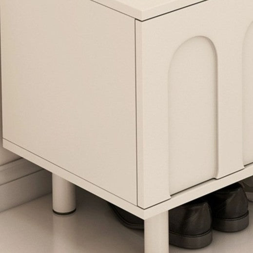 Contemporary Nordic MDF Multi-Function Shoe Bench 2-Tier Shoe Organizer Rack For Entryway
