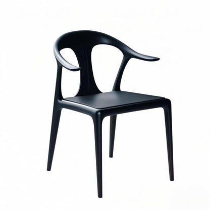 Traditional Vintage Square Toona Wood Rubberwood Ash Wood Manchurian Ash PU Leather Dining Chair Curved Backrest For Living Room