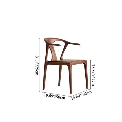 Traditional Vintage Square Toona Wood Rubberwood Ash Wood Manchurian Ash PU Leather Dining Chair Curved Backrest For Living Room
