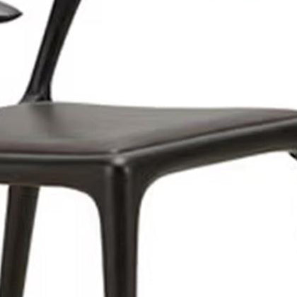 Traditional Vintage Square Toona Wood Rubberwood Ash Wood Manchurian Ash PU Leather Dining Chair Curved Backrest For Living Room
